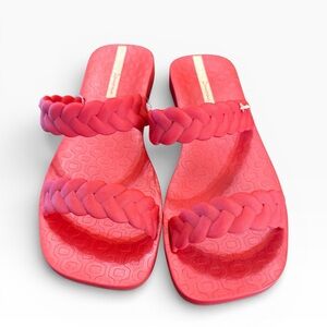 Ipanema Fever Red Slide Sandal Size 6
